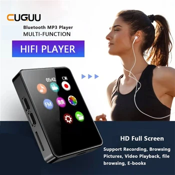 2 אינץ מיני נייד נגן MP3 Bluetooth 4.1 רמקולים HiFi ספורט מוזיקה עם רדיו FM וידאו E-book מקליט הווקמן