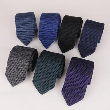 גברים קשרים 2018 לסרוג לקשור 6cm הצביע אופנה חדשה לבוש עסקי מזדמן ללבוש עם צמר עניבת עניבות לגברים רשמית Corbatas החתונה