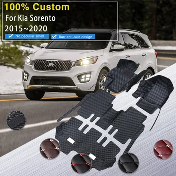 עבור קיה סורנטו אמ MK3 2015~2020 7seat המכונית מחצלות לכלוך עמיד שטיח שטיח רגל לכסות Cubre Pisos פארא רכב אביזרי רכב