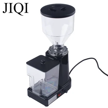 JIQI חשמלי פולי קפה מטחנת עובי מתכווננת 500 גרם, קיבולת stianless פלדה מסננת מסנן פלסטיק אבקת טנק 110V/220V