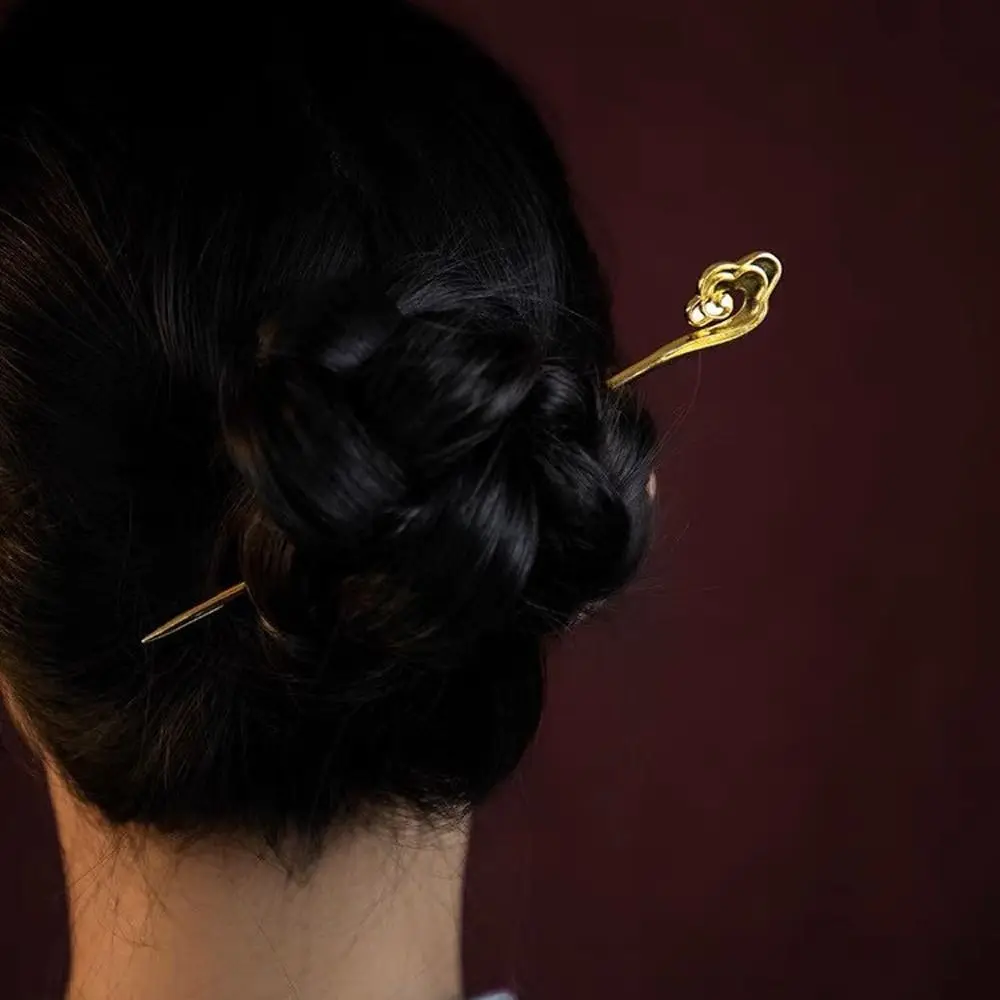 DIY שיער מקל חדש הכובעים הסגנון העתיק תסרוקת כלים נשים שיער מקל סיני שיער המזלג ענן צורה Hanfu סיכות ראש.