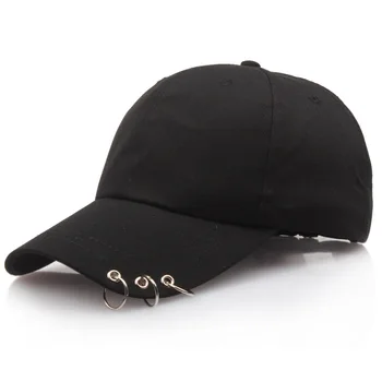 היפ הופ נשים כובע בייסבול עם טבעת מעגל כובעי Snapback עבור גברים, נשים, יוניסקס אבא כובע מתכוונן Kpop סגנון קוריאני Gorra