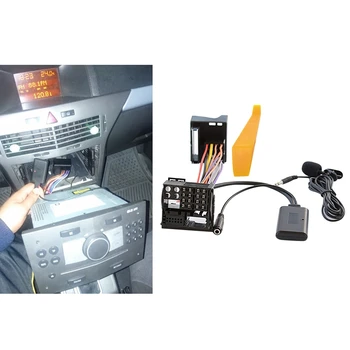 רכב Bluetooth 5.0 Aux כבל מיקרופון דיבורית לטלפון נייד חינם מתקשר מתאם עבור אופל CD30 Mp3 CDC40 CD70 DVD90