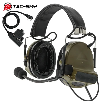 טק-שמיים COMTAC II סיליקון אטמי אוזניים לשמוע הפחתת רעש איסוף טקטי צבאי אוזניות FG+ U94 קנווד Plug דיבור / שידור