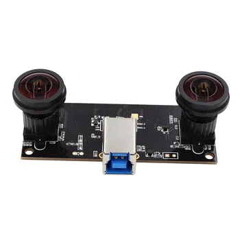 עין דג 180 מעלות, זווית צפייה רחבה כפול עדשה USB3.0 מודול המצלמה מסונכרנת 1.3 MP HD 960P OTG UVC 3D VR סטריאו, מצלמת אינטרנט