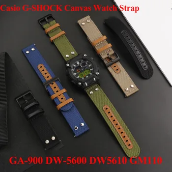 ניילון בד רצועת שעון על Casio G-הלם GA-900 DW-5600/5610 GM110 הרים חיצונית צמיד רצועת הלהקה +16 מ 