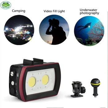 Seafrogs אולטרה בהיר 40M עמיד למים מתחת למים פלאש LED אור עבור Gopro Canon Sony מצלמה SLR למלא את המנורה צלילה אורות וידאו