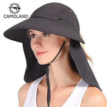 CAMOLAND נשים דייג כובע דלי כובעי הקיץ קרם הגנה אופנה מזדמן כובע דיג כובע מהיר ייבוש עמיד למים לטפס קאפ