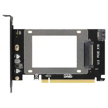 PCI-E קמה 3.0 4X X16 ל-א. 2-SFF-8639 מתאם NVMe PCIe SSD PCI-e U2 כרטיס M. 2 NGFF 2.5' SSD כדי PCI-EX16 מודיעין
