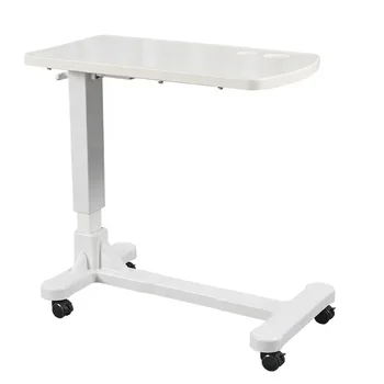 מלונות קיפול רפואי בבית החולים רהיטים החולה מטלטלין ליד המיטה שולחן מתכוונן לגובה Overbed שולחן האוכל