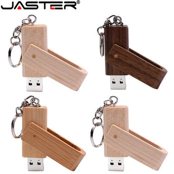 ג ' סטר עץ אגוז USB flash drive חינם מותאם אישית לוגו Rotatable עט כונן 8GB 16GB U דיסק 32GB זיכרון חינם מחזיק מפתחות מתנה