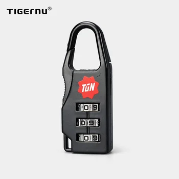 Tigernu נוח קטנות שילוב קוד נעילת המנעול השחור מספר נעילת מנעול מזוודה נעילת רוכסן תיק תרמיל תיק נסיעות