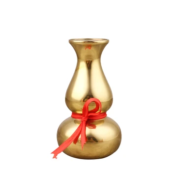 קישוט בסגנון סיני קישוט הבית חגיגה, טקס מוצרים מטבע נחושת לכסות רכילות בקבוק פו לו נחושת בקבוק