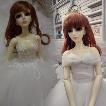 D04-B083 ילדים בעבודת יד צעצוע 1/3 1/4 Biggirl בובה BJD/SD בובה חדשה שמלת שורה אחת כתף קולר שמלת החתונה 1pcs