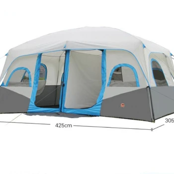 חיצוני קמפינג אוהל 6-8 אנשים, שני חדרי שינה אוהל גדול