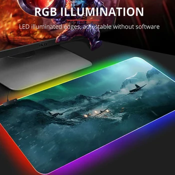 הקרב מחצלות 40x90CM עבה המשחקים RGB משטח עכבר גדול מקלדת mousepad הגעה חדשה המחברת גיימר אביזרים padmouse מחצלת