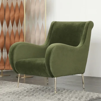 עיצוב זרוע הספה בסלון, כיסאות איפור, סלון יוקרתי מודרני סלון כסאות יחיד Sedie דה Soggiorno ריהוט הבית YY50LC