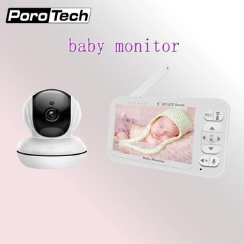2.4 GHz 5אינטש דיגיטלי HD וידאו, אודיו, המטפלת מוניטור תינוק בוכה אזעקה 720p ראיית לילה מוניטור לתינוק Babysister מצלמת אבטחה