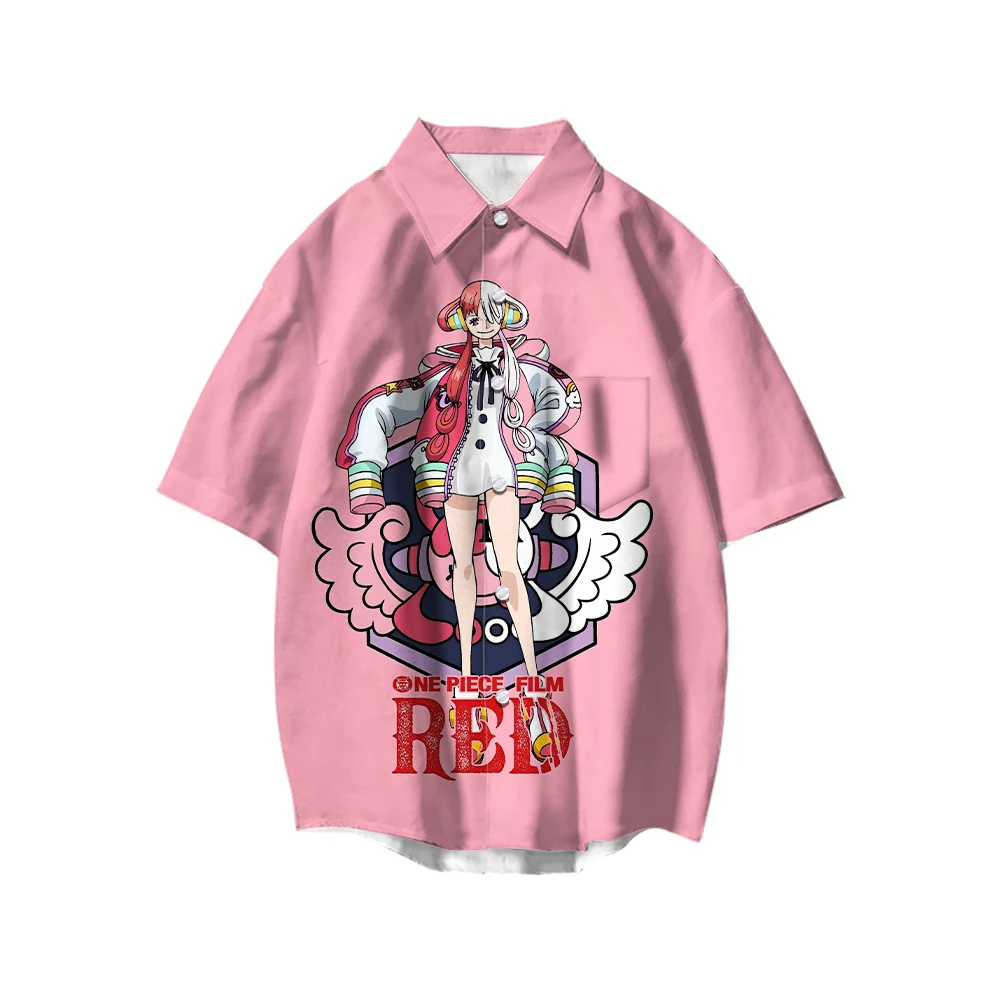 Harajuku נפטון עם שרוול קצר חולצה אנימה יפנית הדפסה החוף מזדמנים קרם הגנה דש המקטורן קניות המפלגה בגדים
