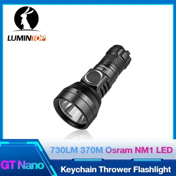 מחזיק מפתחות פנס LED נטענת הפנס להגנה עצמית מיני Linterna Torcia led Osram Lumintop GT ננו фонарик